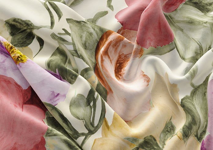 Amelia Faux Silk, Berry Blush - Motorised Roman Blind - Image 4